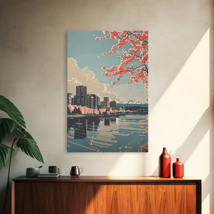 Bellevue Travel Poster, Canvas Print, Travel Wall Decor, Minimalist Poster, Wall Art, Poster Print, City Wall Art, City Illustration