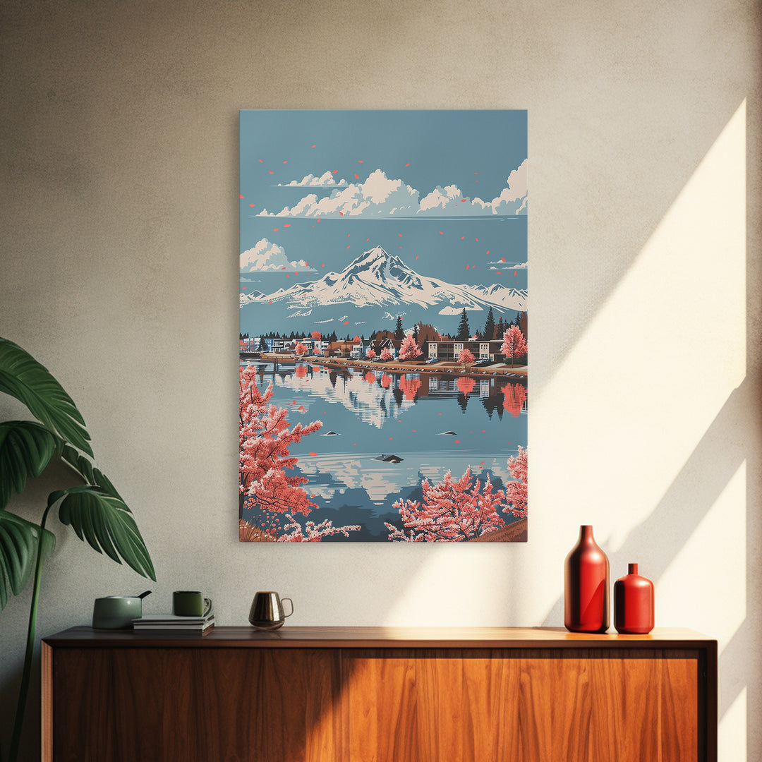 Bend Travel Poster, Framed Canvas Print, Travel Wall Art, City Wall Art, Vintage Posters, Vintage Travel, Travel Art Print, Wall Art