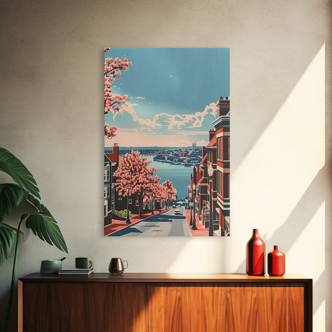 Cambridge Travel Poster, Canvas Print, Travel Wall Decor, Minimalist Poster, Modern Wall Decor, City Art Print, Living Room Wall Art