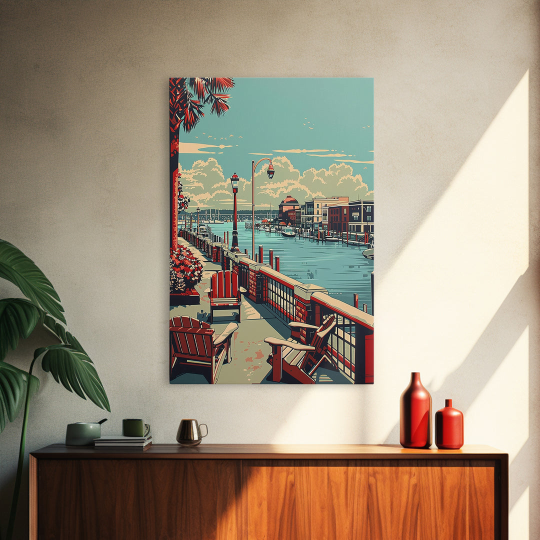 Chesapeake Travel Poster, Canvas Print, City Art Print, Travel Wall Art, Travel Prints, Colorful Wall Art, Poster Art, Landscape Art