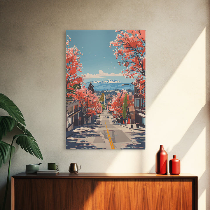 Concord Travel Poster, Framed Canvas Print, Retro Wall Art, Travel Print, Living Room Wall Art, Minimalist Poster, Home Office Decor