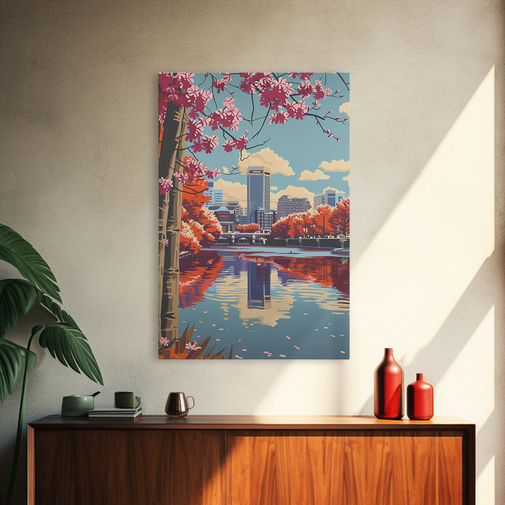 Durham Travel Poster, Canvas Print, Retro Wall Art, Travel Print, Wall Art, City Travel Poster, Retro Travel Poster, Travel Wall Art