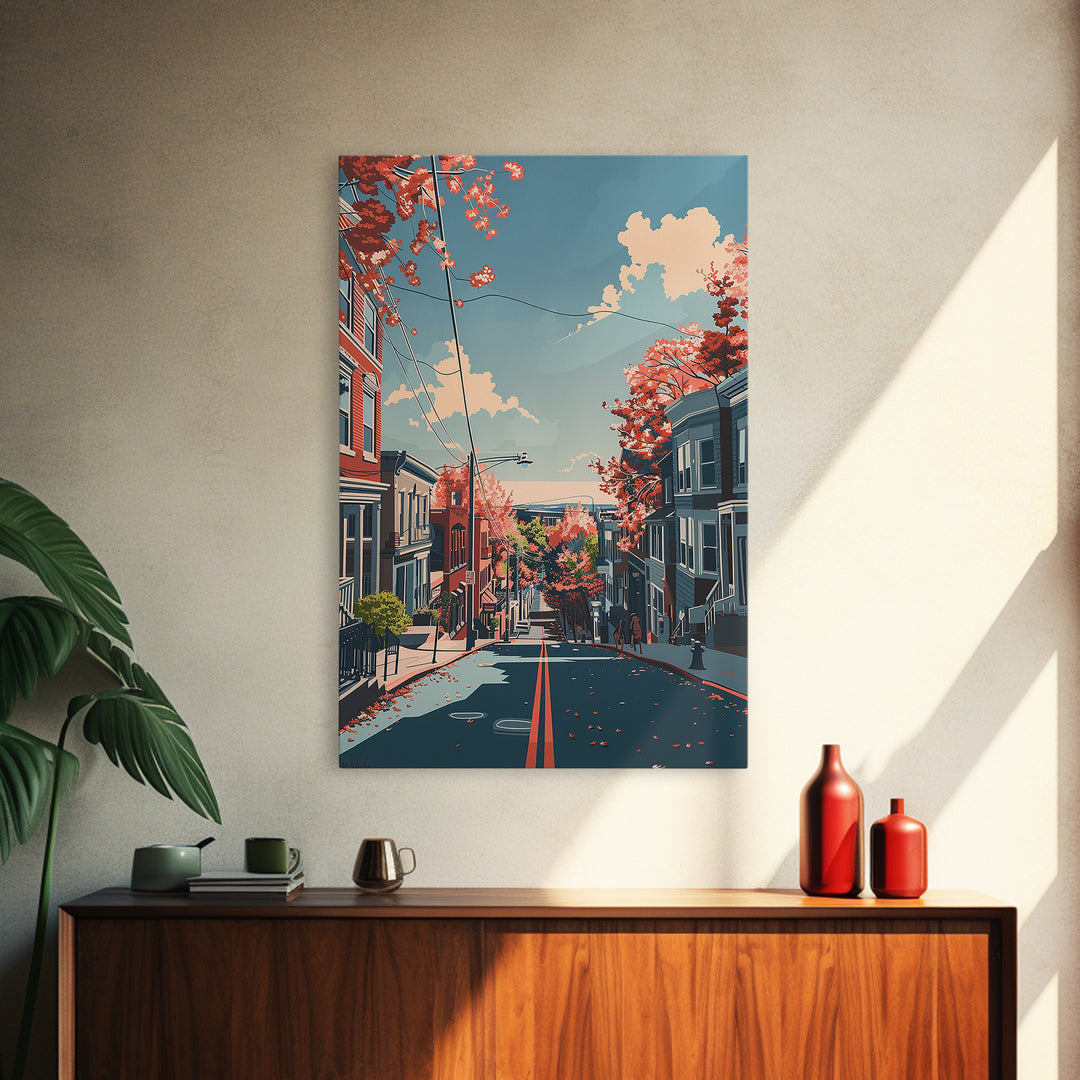 Edison Travel Poster, Framed Canvas Print, City Art Print, Travel Wall Art, Art Print, Travel Print, Travel Art Print, City Wall Art