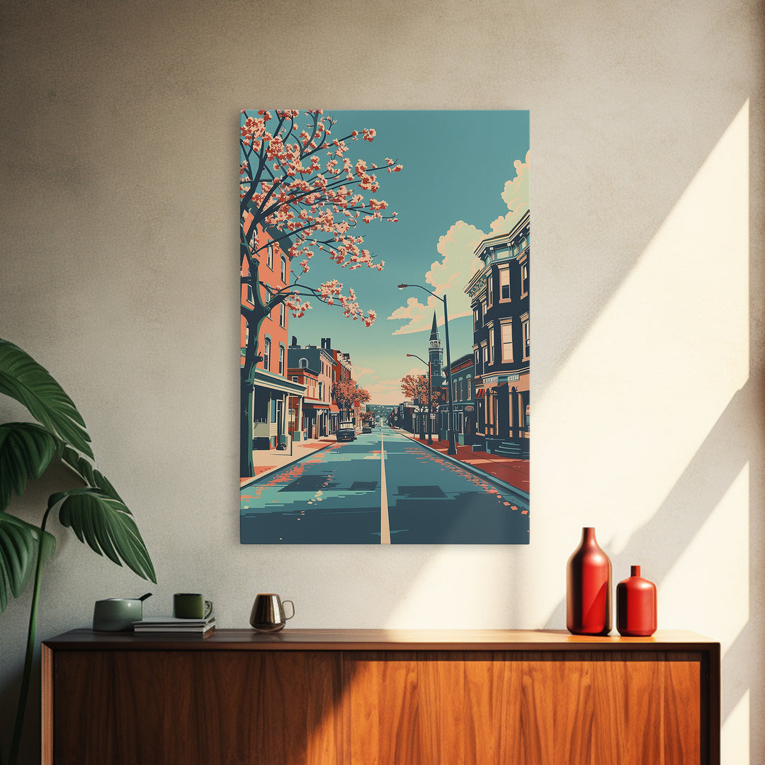 Elizabeth Travel Poster, Canvas Print, Vintage Travel Print, City Wall Art, Art Print, Gallery Wall Set, Travel Print, Landscape Art