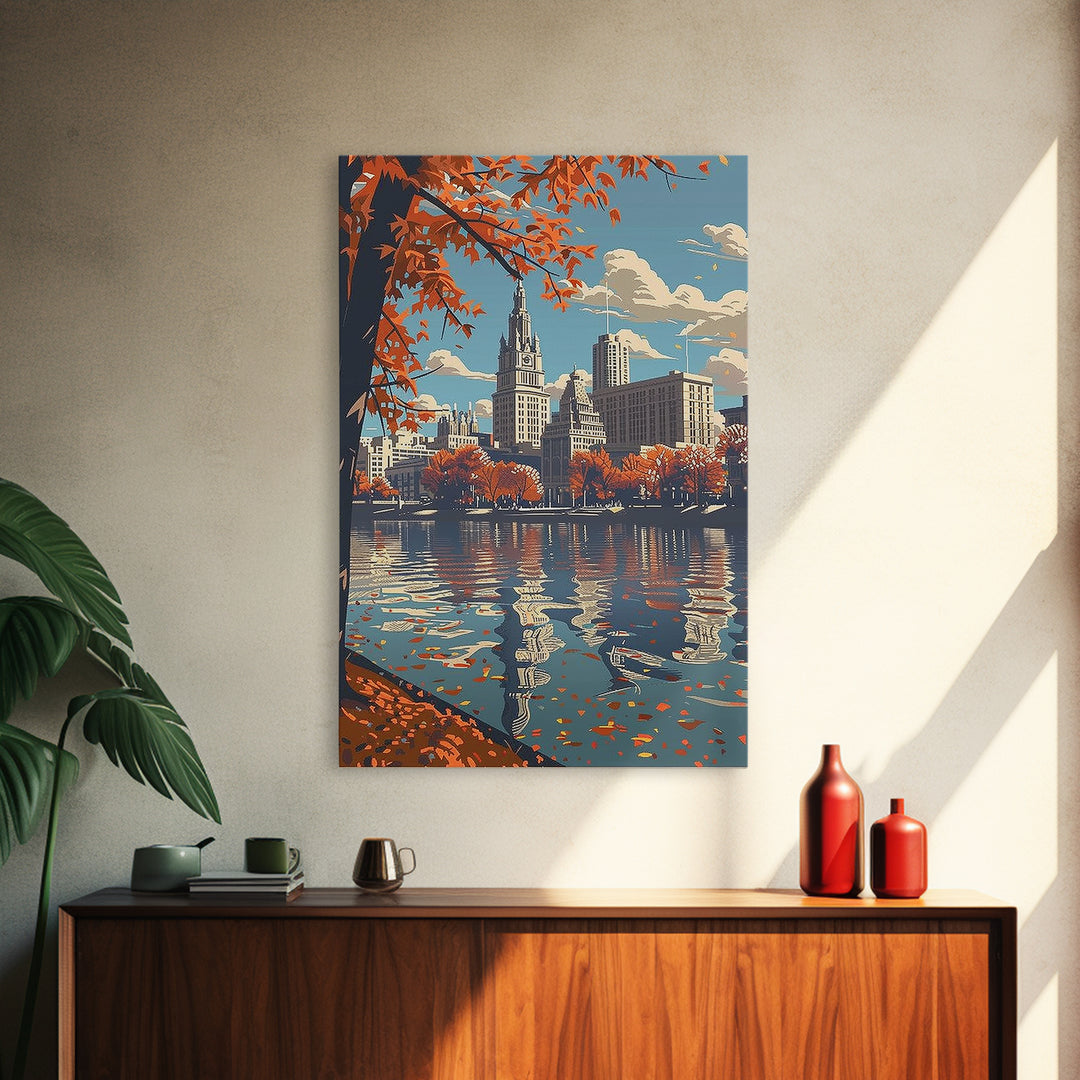 Fort Wayne Travel Poster, Canvas Print, City Art Print, Travel Wall Art, Art Print, Colorful Wall Art, City Wall Art, Fine Art Print