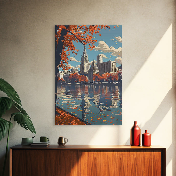 Fort Wayne Travel Poster, Canvas Print, City Art Print, Travel Wall Art, Art Print, Colorful Wall Art, City Wall Art, Fine Art Print