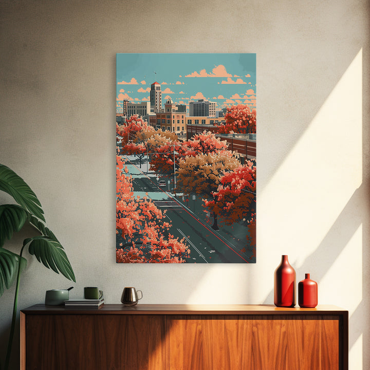 Grand Prairie Travel Poster, Canvas Print, Travel Art Print, Modern Wall Decor, Poster Print, City Art Print, Travel Decor, Wall Art