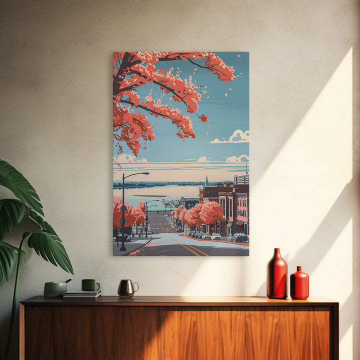 Green Bay Travel Poster, Canvas Print, Travel Art Print, Modern Wall Decor, Travel Posters, Mid Century Wall Art, City Travel Poster