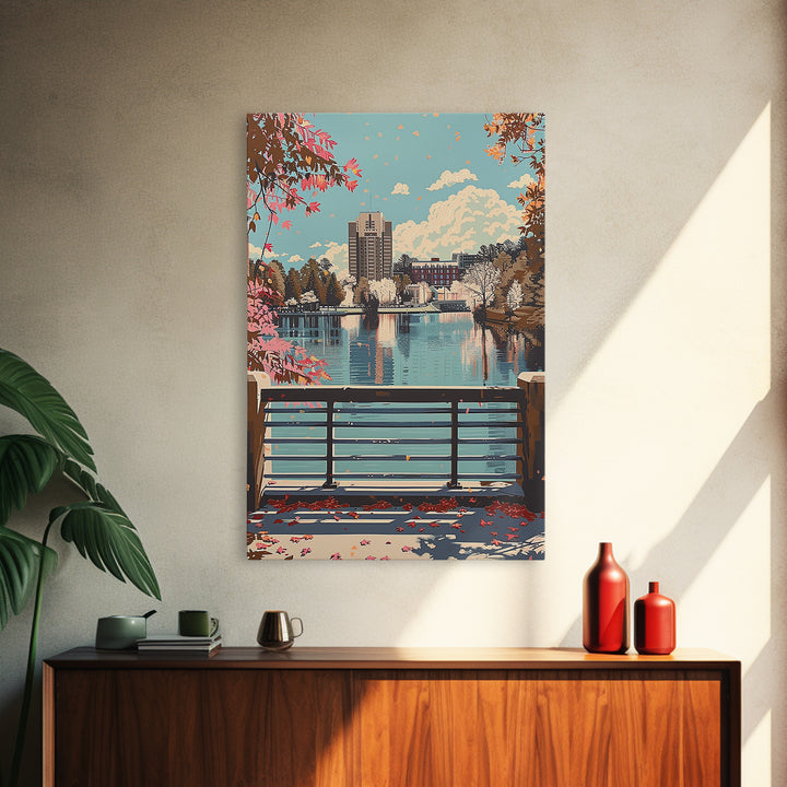 Greensboro Travel Poster, Canvas Print, City Travel Poster, Travel Wall Art, Fine Art Print, Wall Art, City Illustration, Home Decor