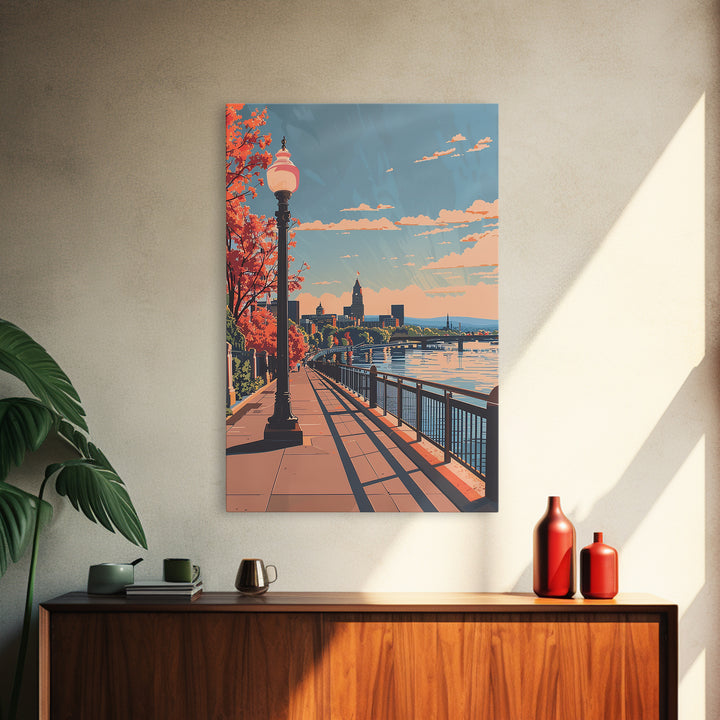 Hartford Travel Poster, Canvas Print, Travel Wall Art, City Wall Art, Art Print, Travel Prints, Travel Art Print, City Travel Poster