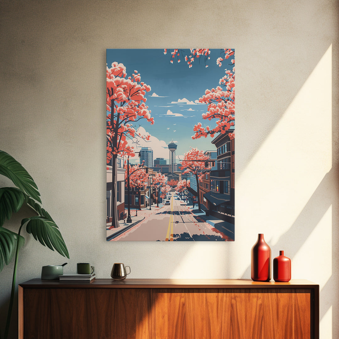 High Point Travel Poster, Framed Canvas Print, Travel Wall Art, City Wall Art, Living Room Wall Art, Travel Prints, Travel Art Print