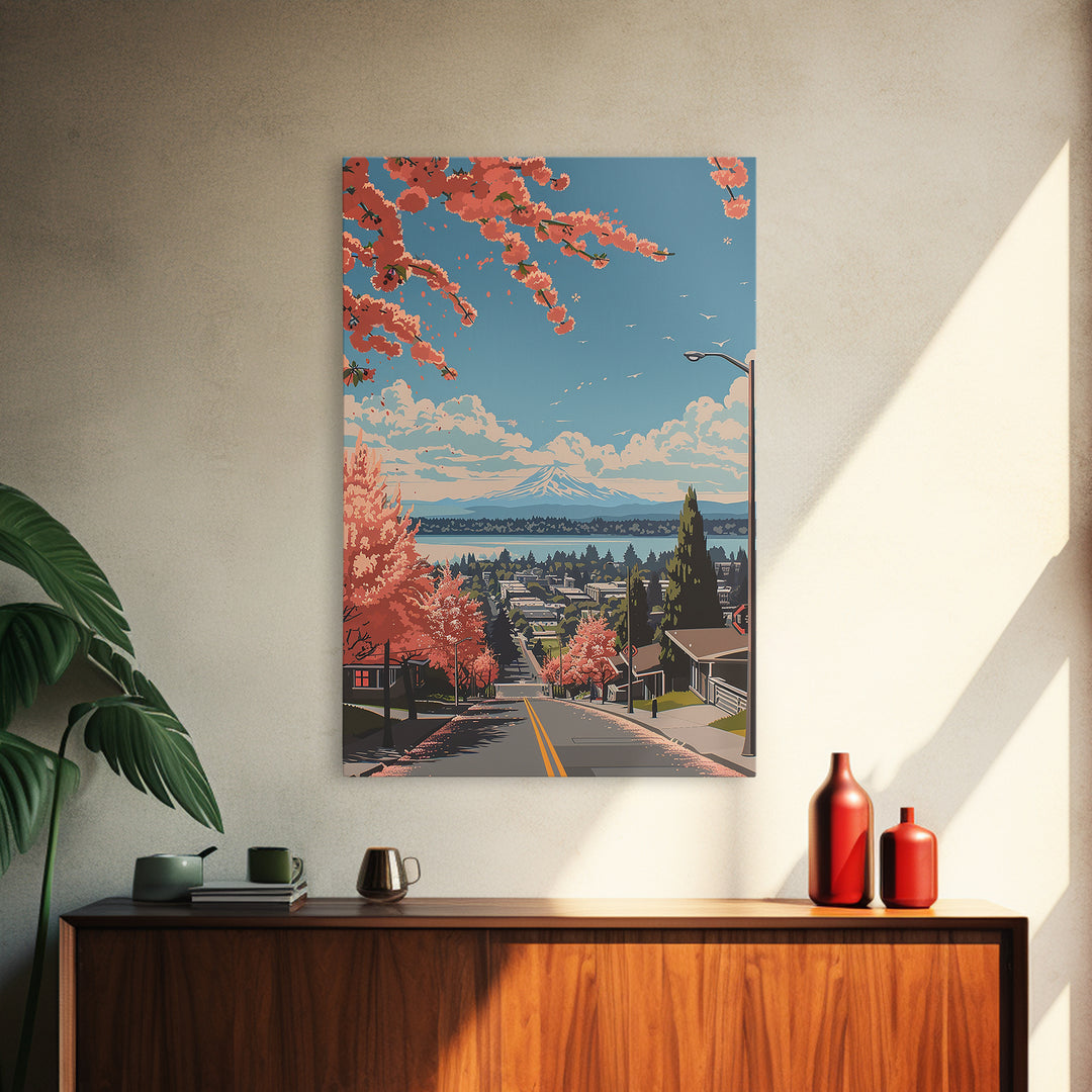 Hillsboro Travel Poster, Canvas Print, City Travel Poster, Travel Wall Decor, Minimalist Poster, City Art Print, Retro Travel Poster