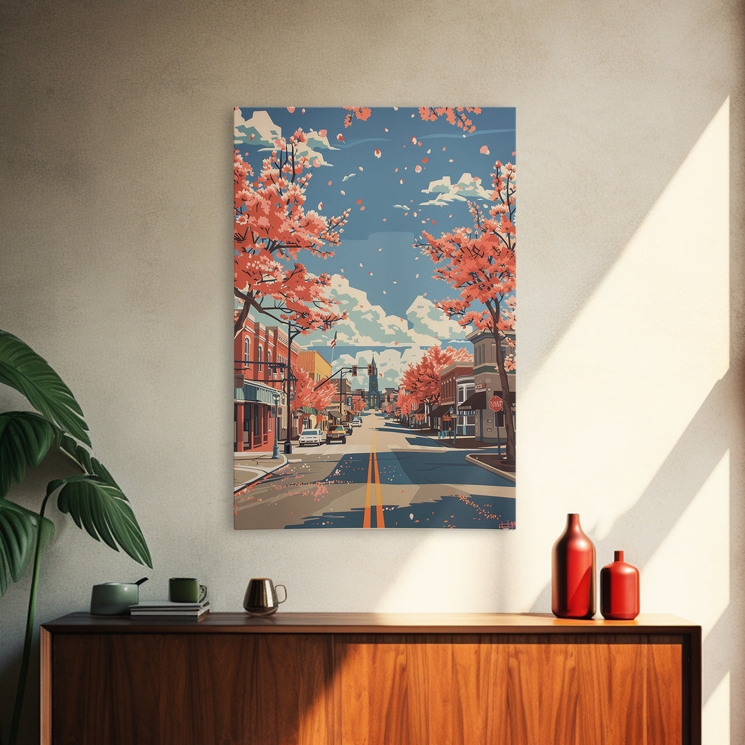Independence Travel Poster, Framed Canvas Print, Vintage Travel Print, City Wall Art, Art Print, Wanderlust Gift, Retro Travel Print