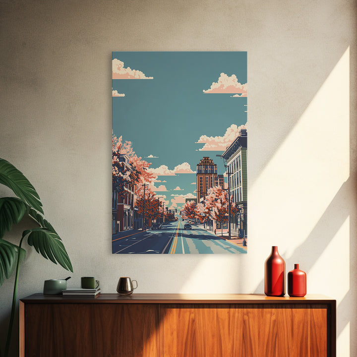 Jackson Travel Poster, Framed Canvas Print, Retro Wall Art, Travel Print, Mid Century Wall Art, Vintage Travel Print, Vintage Travel