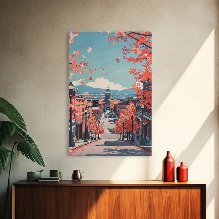 Manchester Travel Poster, Framed Canvas Print, Vintage Travel Print, City Wall Art, Retro Wall Art, City Travel Poster, Travel Print