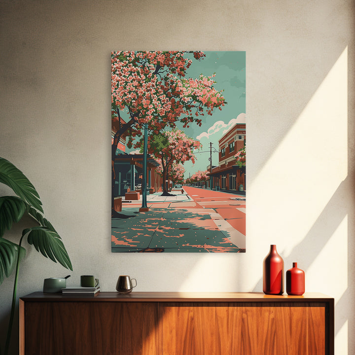 McKinney Travel Poster, Framed Canvas Print, Travel Art Print, Modern Wall Decor, Travel Wall Art, Travel Posters, Home Office Decor