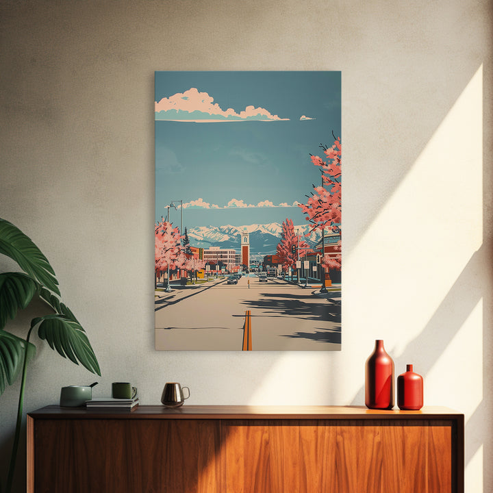Meridian Travel Poster, Canvas Print, City Travel Poster, Travel Wall Art, Vintage City Poster, Gallery Wall Set, Retro Travel Print