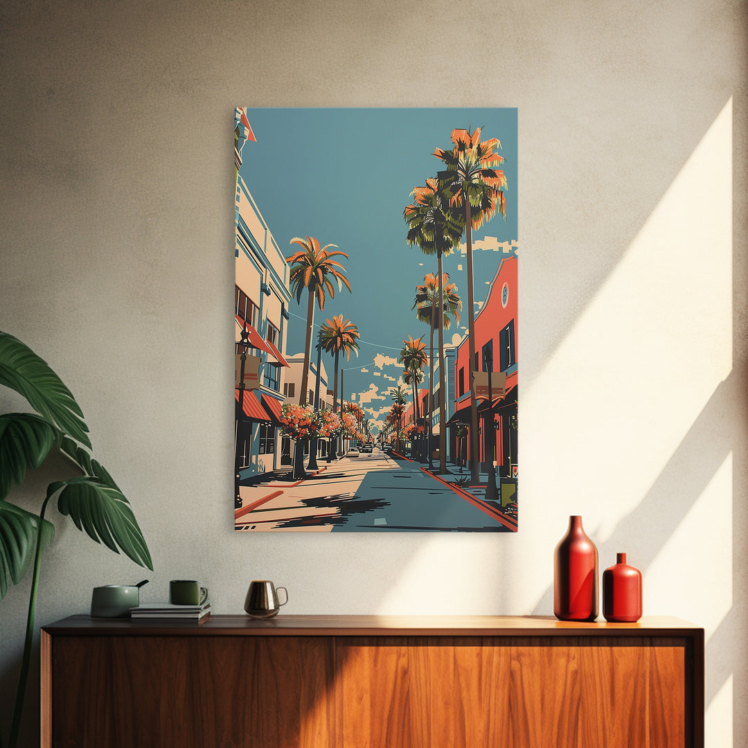 Miramar Travel Poster, Canvas Print, Travel Prints, Landscape Art, Vintage Posters, Vintage Travel Art, Wall Art, Retro Travel Print