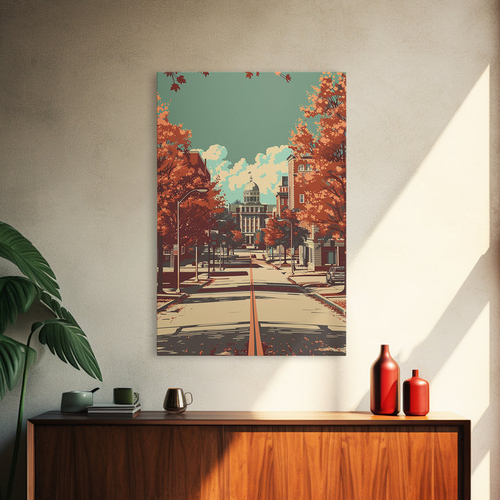 Montgomery Travel Poster, Canvas Print, City Art Print, Travel Wall Art, Vintage Travel Art, Vintage Travel Print, City Illustration