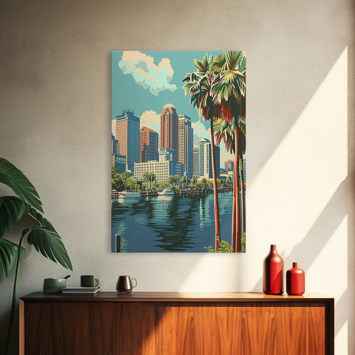 New Orleans Travel Poster, Canvas Print, Travel Wall Decor, Minimalist Poster, Retro Travel Print, Modern Wall Decor, City Art Print