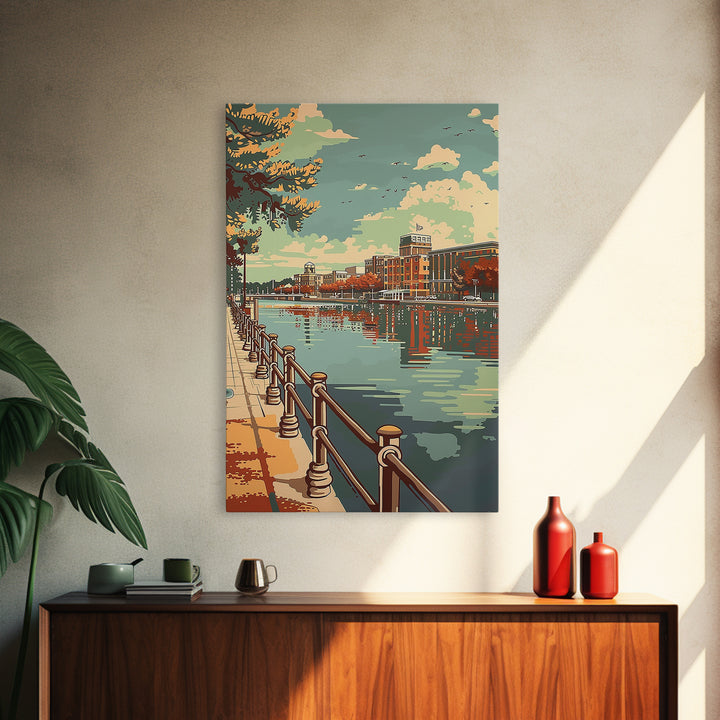 Newport News Travel Poster, Canvas Print, Retro Travel Poster, City Wall Art, Travel Posters, Vintage Travel Print, Gallery Wall Set