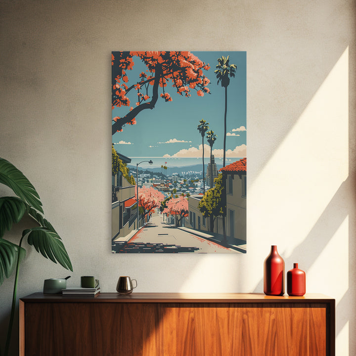 Orange Travel Poster, Canvas Print, City Travel Poster, Travel Wall Decor, Art Print, Retro Travel Poster, Poster Art, City Wall Art