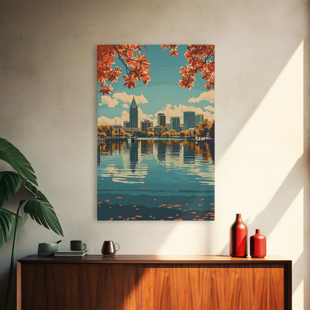 Orlando Travel Poster, Framed Canvas Print, City Travel Poster, Vintage City Poster, Travel Wall Art, Travel Posters, Vintage Poster