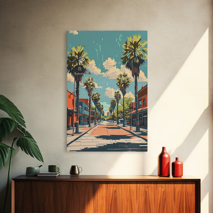 Rancho Cucamonga Travel Poster, Framed Canvas Print, Travel Wall Art, City Wall Art, Travel Art Print, Wanderlust Gift, Travel Decor