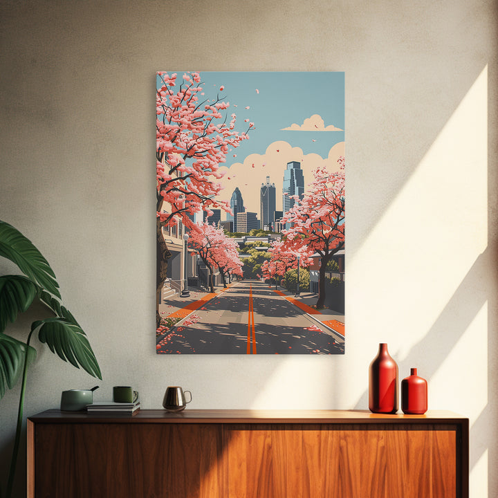 Richardson Travel Poster, Framed Canvas Print, Poster Print, Travel Wall Art, Fine Art Print, Vintage City Poster, Minimalist Poster