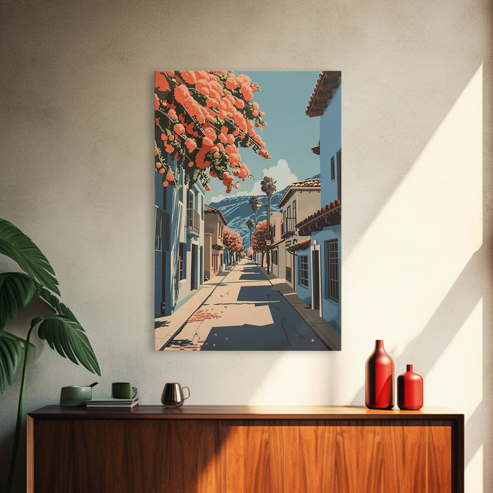 Salinas Travel Poster, Framed Canvas Print, Vintage Travel Print, City Wall Art, Living Room Wall Art, Landscape Art, Retro Wall Art
