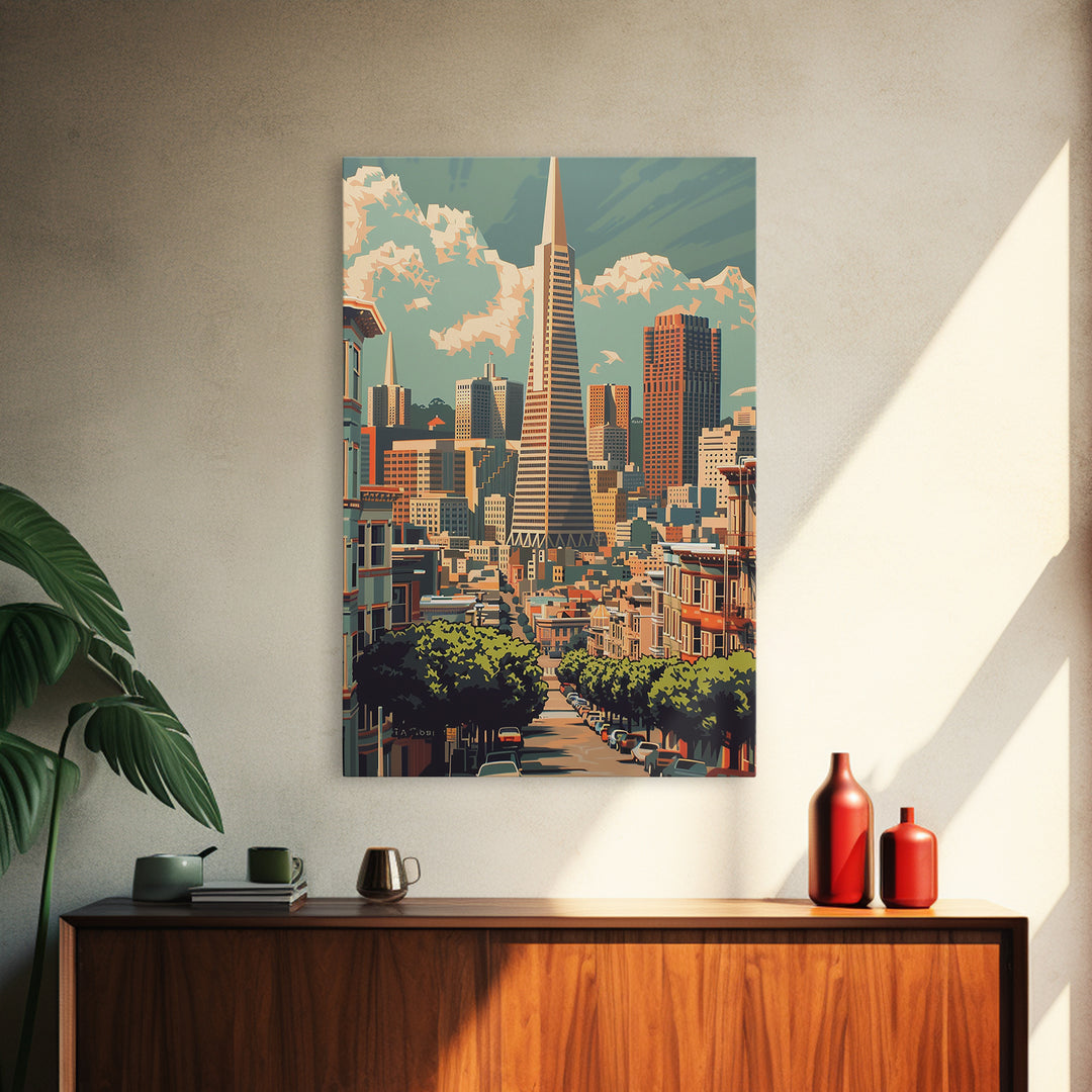 San Francisco Travel Poster, Canvas Print, City Travel Poster, Vintage City Poster, Gallery Wall Set, Vintage Travel, Vintage Poster