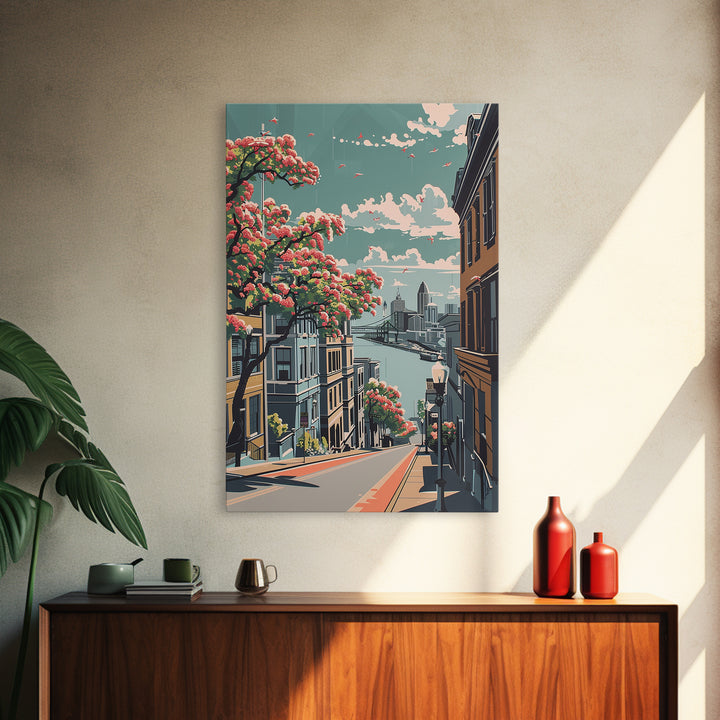 Savannah Travel Poster, Canvas Print, City Travel Poster, Vintage City Poster, Vintage Travel Print, Travel Print, City Illustration
