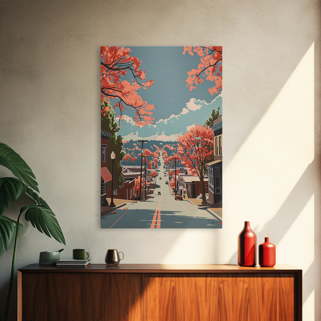 South Fulton Travel Poster, Framed Canvas Print, Retro Travel Poster, City Wall Art, Vintage Travel Art, Poster Art, Wanderlust Gift