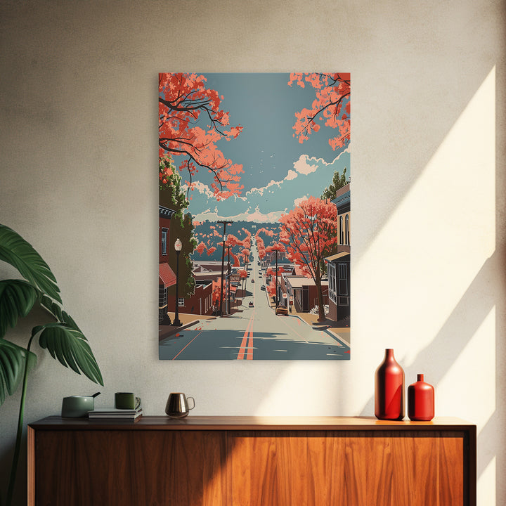 South Fulton Travel Poster, Framed Canvas Print, Retro Travel Poster, City Wall Art, Vintage Travel Art, Poster Art, Wanderlust Gift