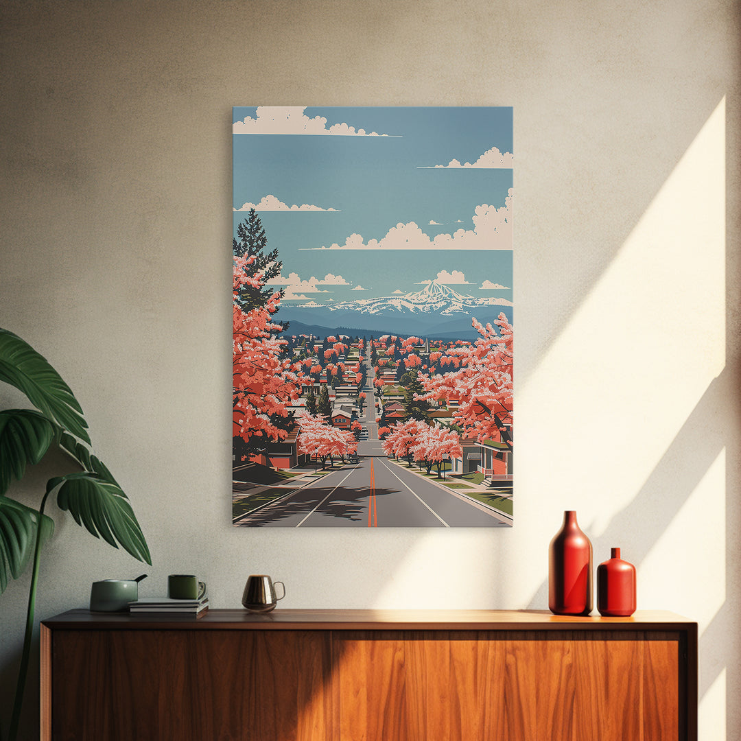 Spokane Valley Travel Poster, Canvas Print, City Travel Poster, Vintage City Poster, Minimalist Poster, Travel Print, Travel Posters