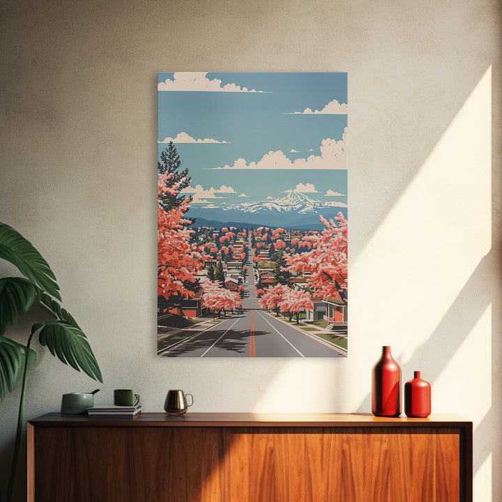 Spokane Valley Travel Poster, Canvas Print, City Travel Poster, Vintage City Poster, Minimalist Poster, Travel Print, Travel Posters