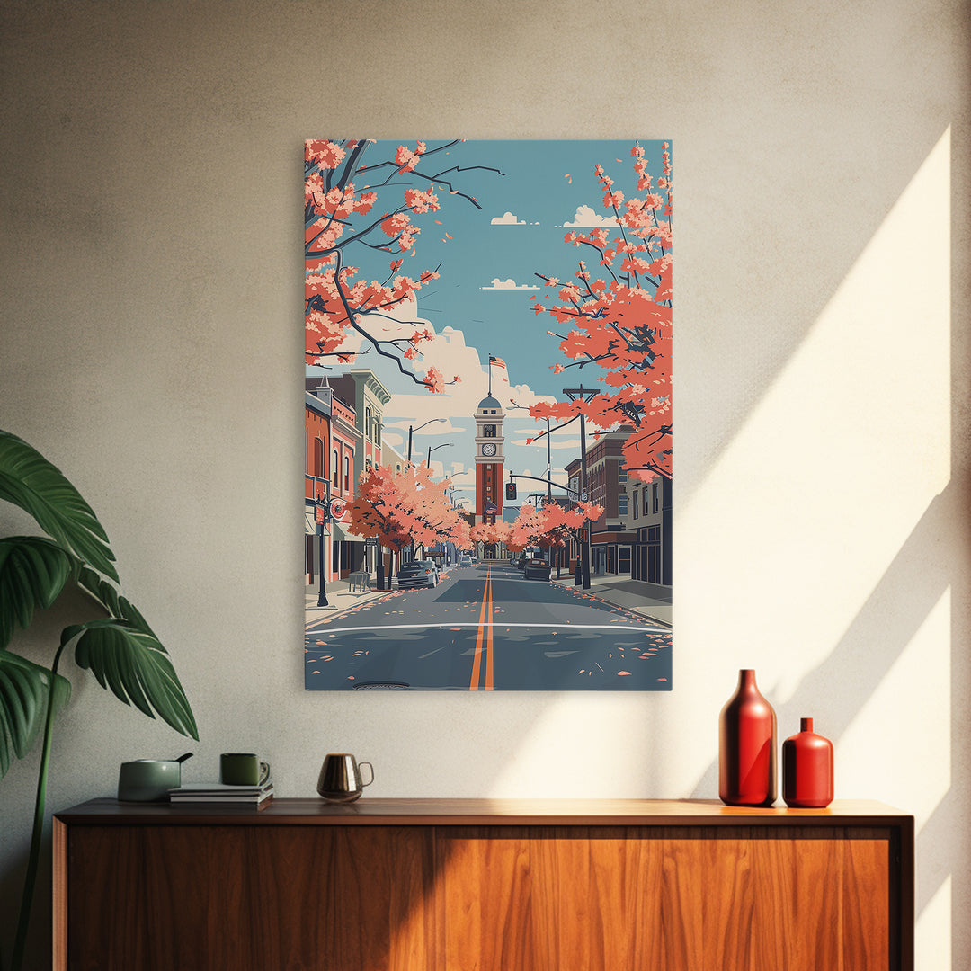 Springfield Travel Poster, Framed Canvas Print, City Travel Poster, Travel Wall Art, Gallery Wall Set, City Art Print, Travel Prints
