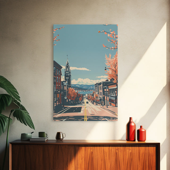 Springfield Massachusetts Travel Poster, Canvas Print, City Travel Poster, Travel Wall Decor, Retro Travel Poster, Colorful Wall Art