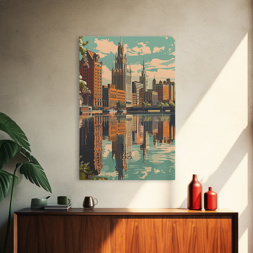 Toledo Travel Poster, Canvas Print, Travel Wall Decor, Minimalist Poster, City Illustration, Fine Art Print, Wall Art, City Wall Art