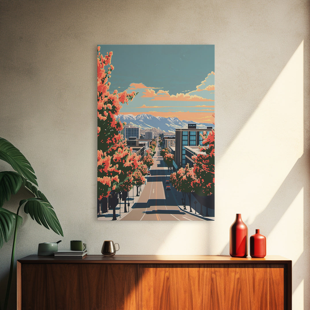 West Valley City Travel Poster, Canvas Print, City Travel Poster, Travel Wall Decor, Landscape Art, Travel Prints, Modern Wall Decor
