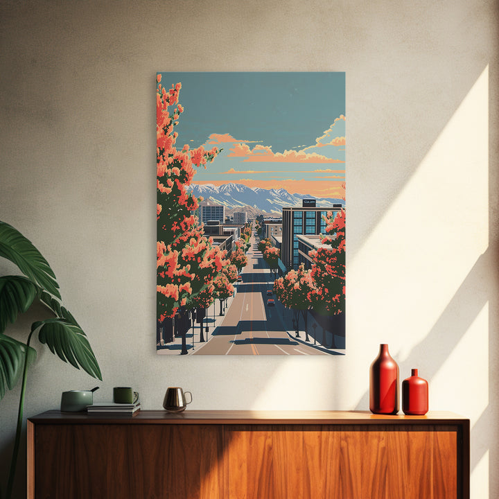 West Valley City Travel Poster, Canvas Print, City Travel Poster, Travel Wall Decor, Landscape Art, Travel Prints, Modern Wall Decor