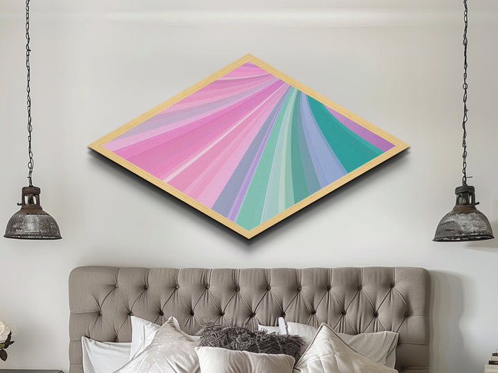 Sunset Faith Horizon Diamond Shaped Canvas Textured Print Christian landscape wall decor inspirational gift rustic farmhouse art