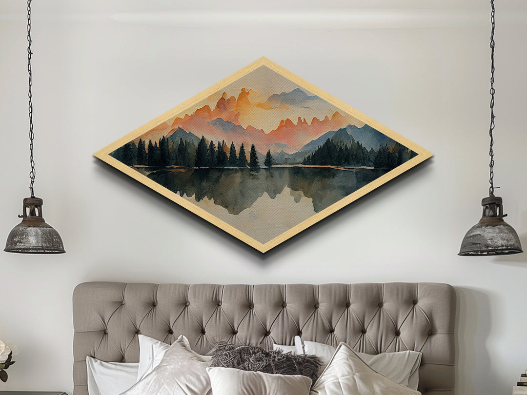 The Forest Fire - Framed Canvas Art Print - Canvas Texture Wall Art - Fire Painting - Depressing Home Decor - Statement Piece