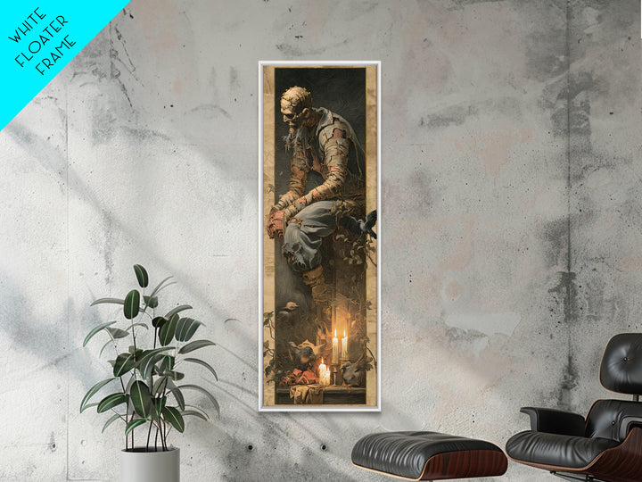 The Stitched Giant, Gothic Nightmare Art, Tall Narrow Wall Art, Gothic Horror Wall Art, Canvas Print, Halloween Wall Art