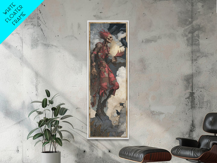 The Stitched Giant, Decadent Gothic Art, Tall Narrow Wall Art, Macabre Wall Art, Framed Canvas Print, Halloween Wall Art