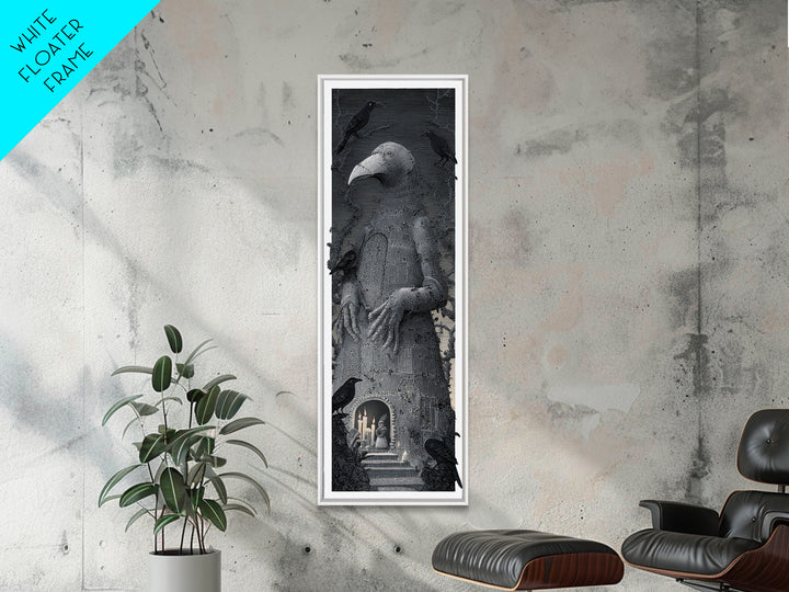 The Stitched Giant, Victorian Macabre Art, Tall Narrow Wall Art, Macabre Wall Art, Canvas Print, Halloween Wall Art, Seasonal Home Decor
