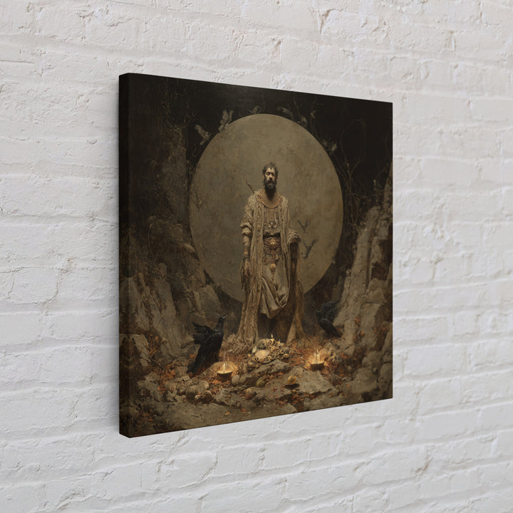 The Mummy Pharaoh, Baroque Witchcraft Art, Square Wall Art, Dark Fantasy Wall Art, Canvas Print, Halloween Wall Art, Seasonal Home Decor