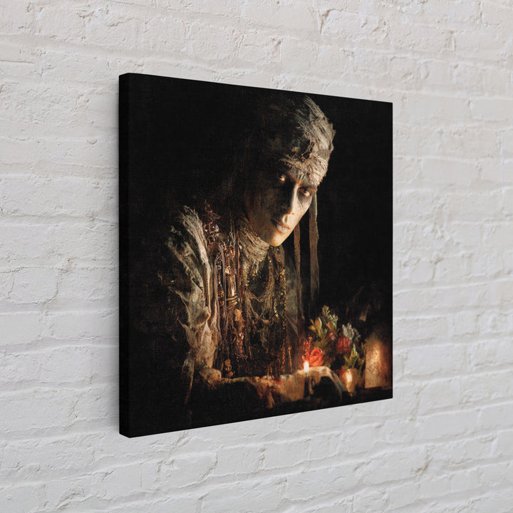 The Mummy Pharaoh, Symbolist Dream Art, Square Wall Art, Dark Fantasy Wall Art, Canvas Print, Halloween Wall Art, Dark Fantasy Art
