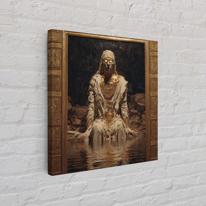 The Mummy Pharaoh, Symbolist Gothic Landscape, Square Wall Art, Macabre Wall Art, Canvas Print, Halloween Wall Art, Gothic Home Decor