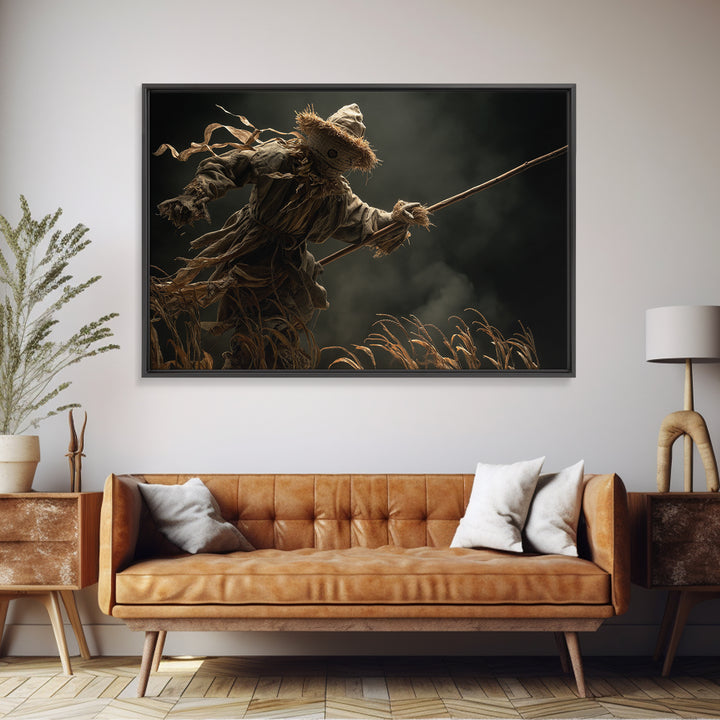 The Living Scarecrow, Baroque Witchcraft Art, Landscape Wall Art, Dark Fantasy Wall Art, Canvas Print, Halloween Wall Art